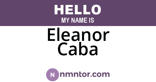 Eleanor Caba