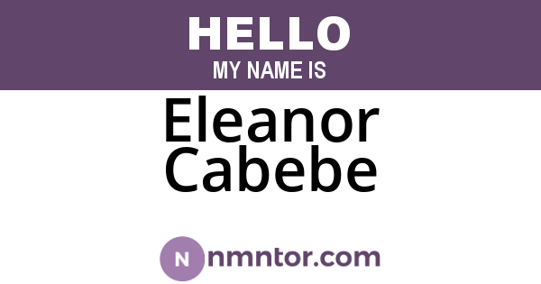 Eleanor Cabebe