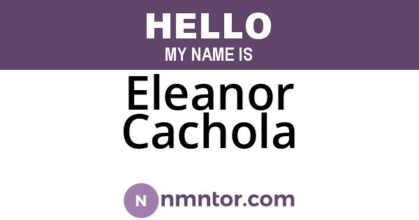 Eleanor Cachola
