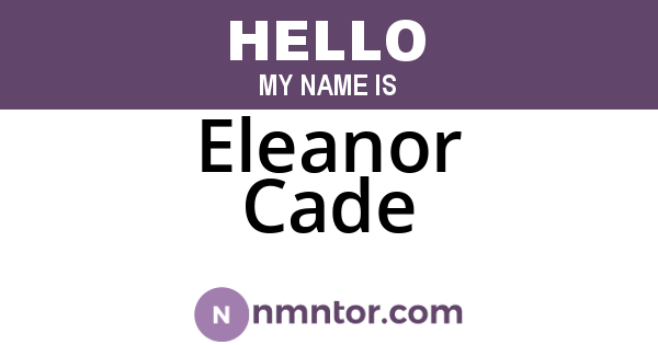 Eleanor Cade