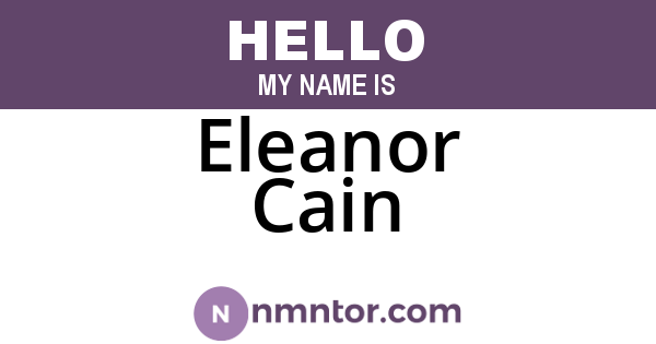 Eleanor Cain