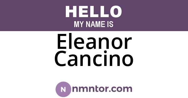 Eleanor Cancino