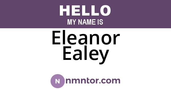 Eleanor Ealey