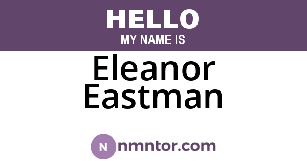 Eleanor Eastman