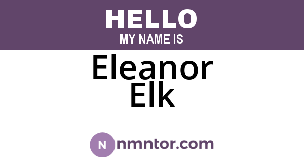 Eleanor Elk