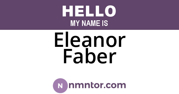 Eleanor Faber