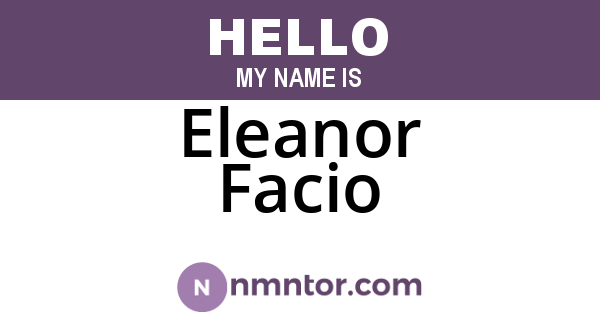 Eleanor Facio