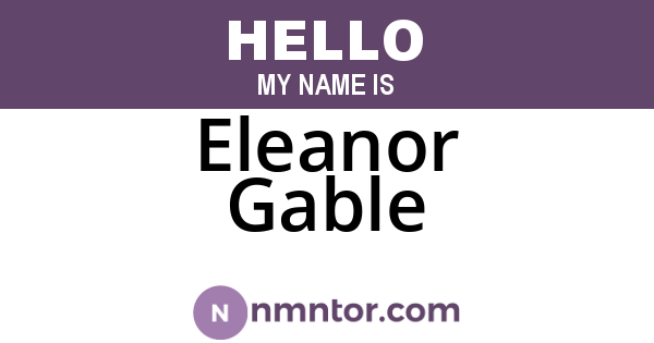 Eleanor Gable