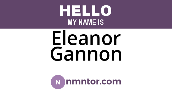 Eleanor Gannon