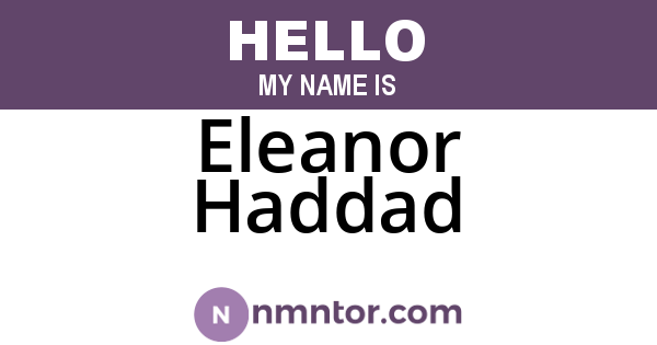 Eleanor Haddad
