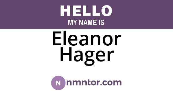 Eleanor Hager