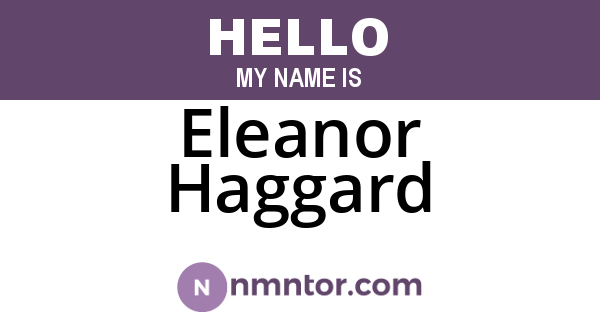 Eleanor Haggard
