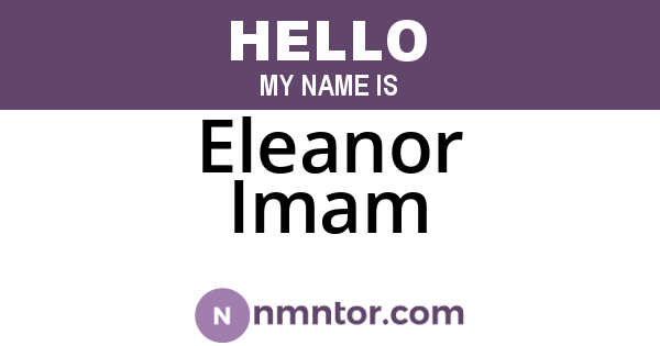 Eleanor Imam
