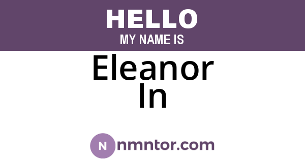 Eleanor In