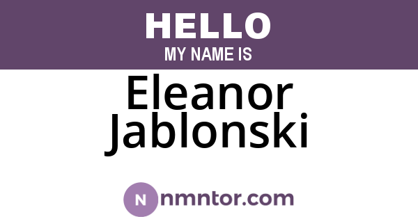Eleanor Jablonski