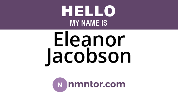 Eleanor Jacobson