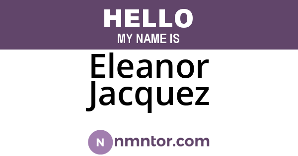 Eleanor Jacquez
