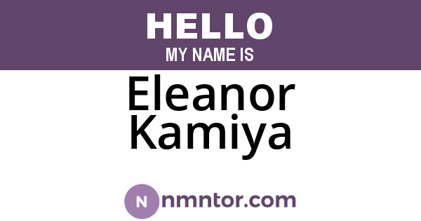 Eleanor Kamiya