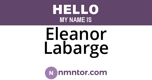 Eleanor Labarge