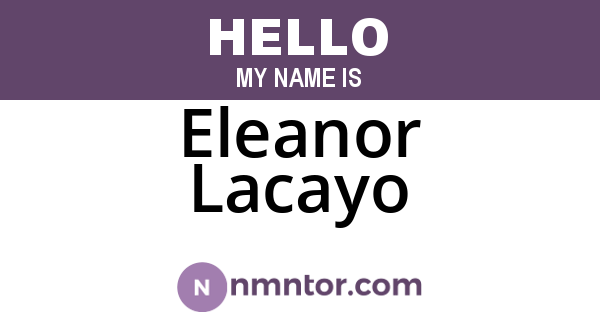 Eleanor Lacayo