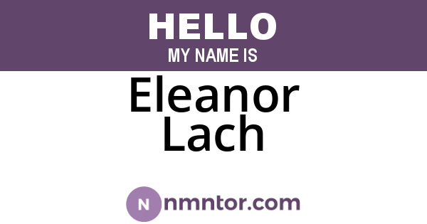 Eleanor Lach