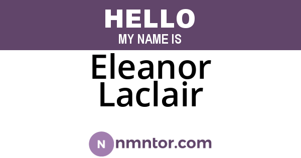 Eleanor Laclair