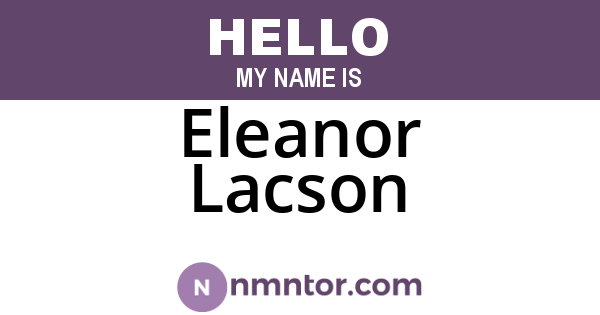 Eleanor Lacson