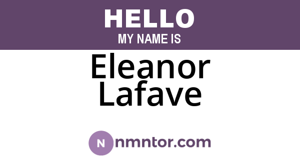 Eleanor Lafave