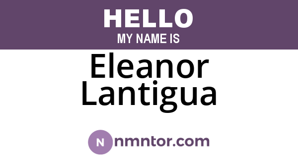 Eleanor Lantigua