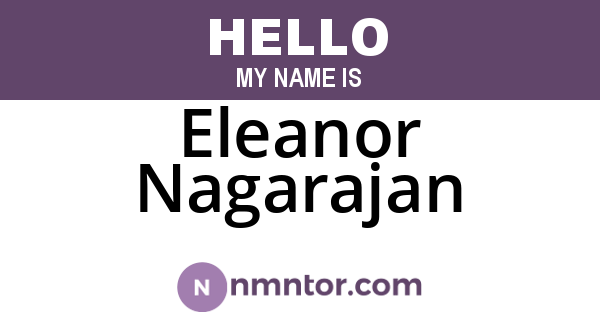 Eleanor Nagarajan
