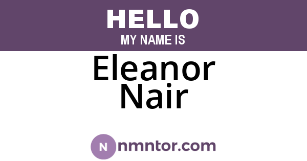 Eleanor Nair