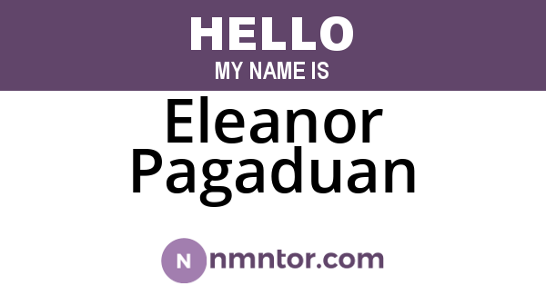Eleanor Pagaduan