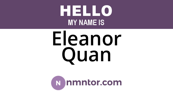 Eleanor Quan