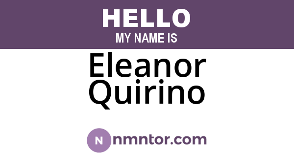 Eleanor Quirino