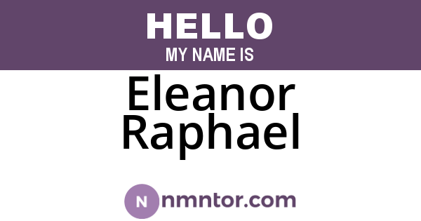 Eleanor Raphael