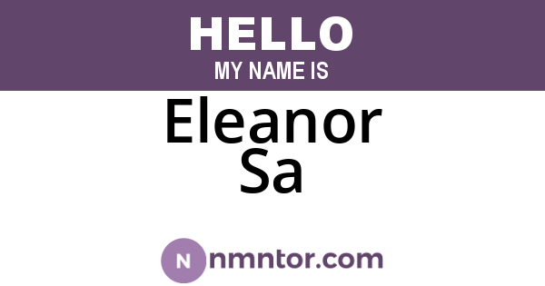 Eleanor Sa