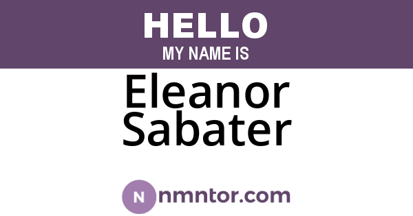Eleanor Sabater