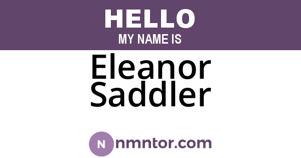 Eleanor Saddler