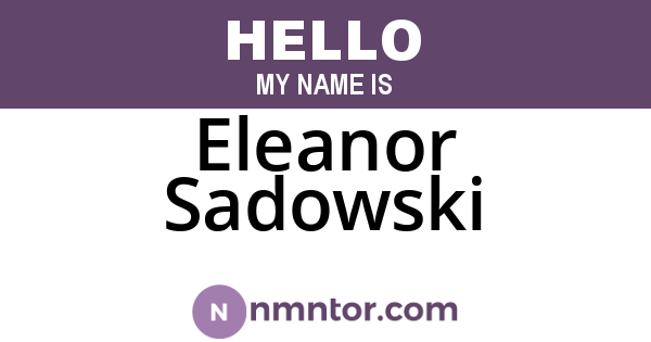 Eleanor Sadowski
