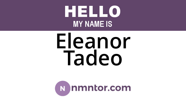 Eleanor Tadeo