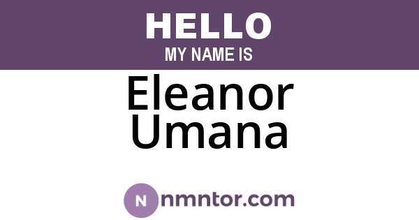 Eleanor Umana