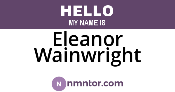 Eleanor Wainwright