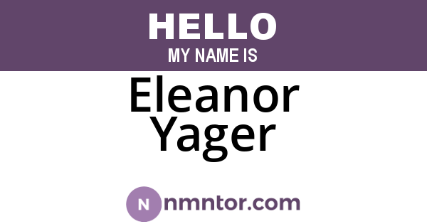 Eleanor Yager