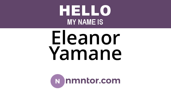 Eleanor Yamane