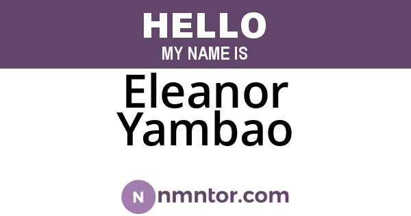 Eleanor Yambao