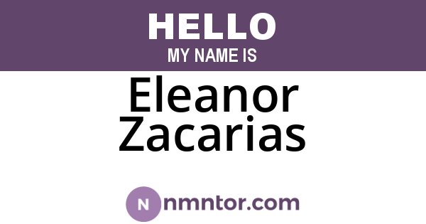 Eleanor Zacarias