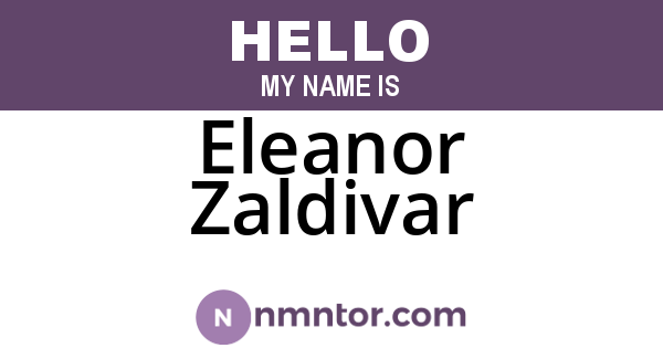 Eleanor Zaldivar