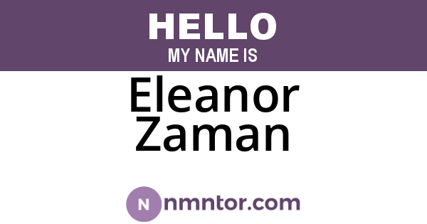 Eleanor Zaman
