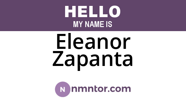 Eleanor Zapanta