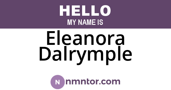 Eleanora Dalrymple